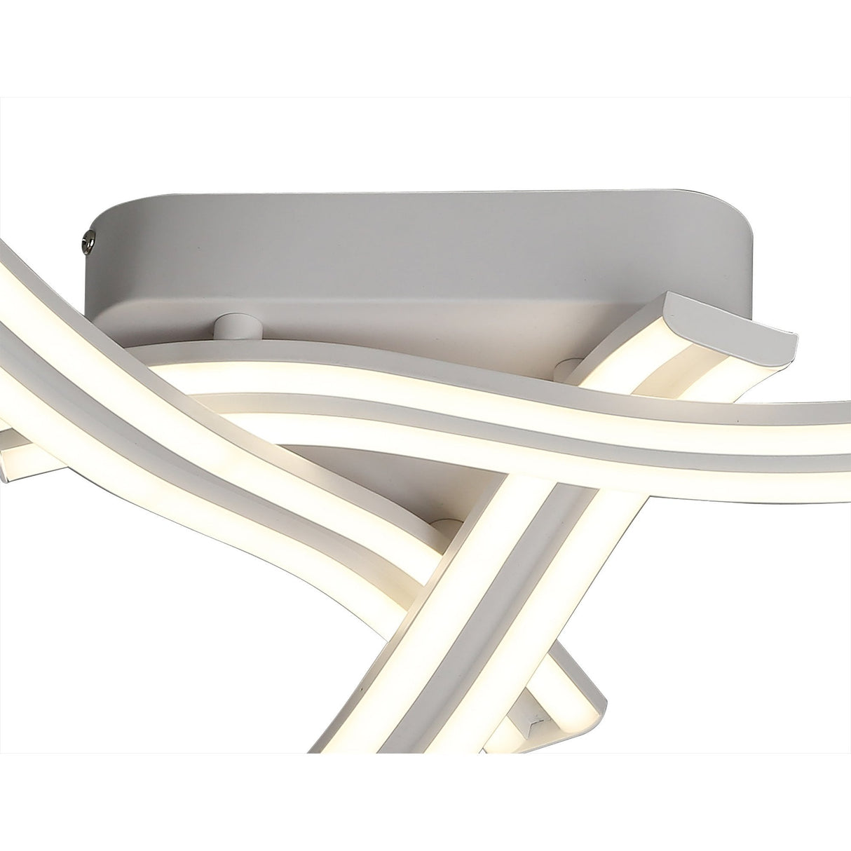 Modern White Triple LED Ceiling Light Fixture, 13W, 4000K, 2342lm, 3-Year Warranty