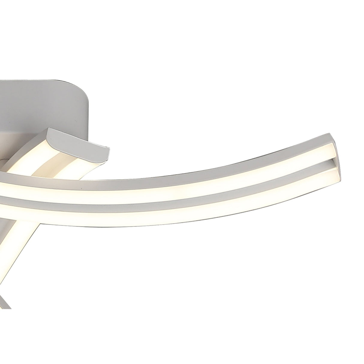 Modern White Triple LED Ceiling Light Fixture, 13W, 4000K, 2342lm, 3-Year Warranty