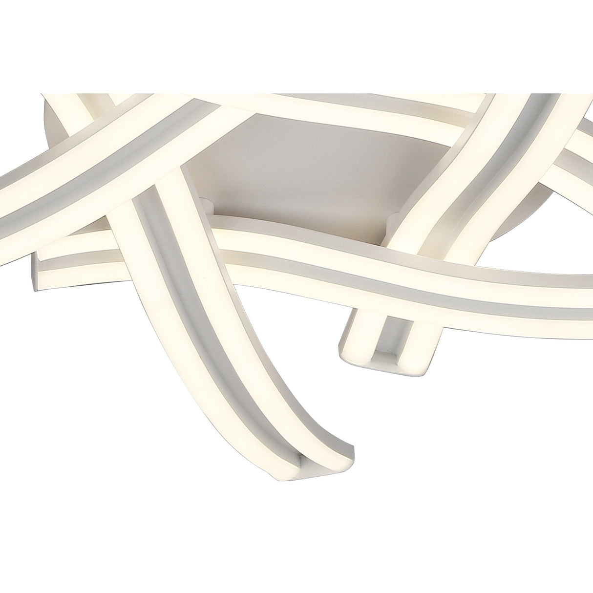Modern 5-Light LED Ceiling Fixture, 4000K Natural White, 3792lm, White Finish, 3-Year Warranty