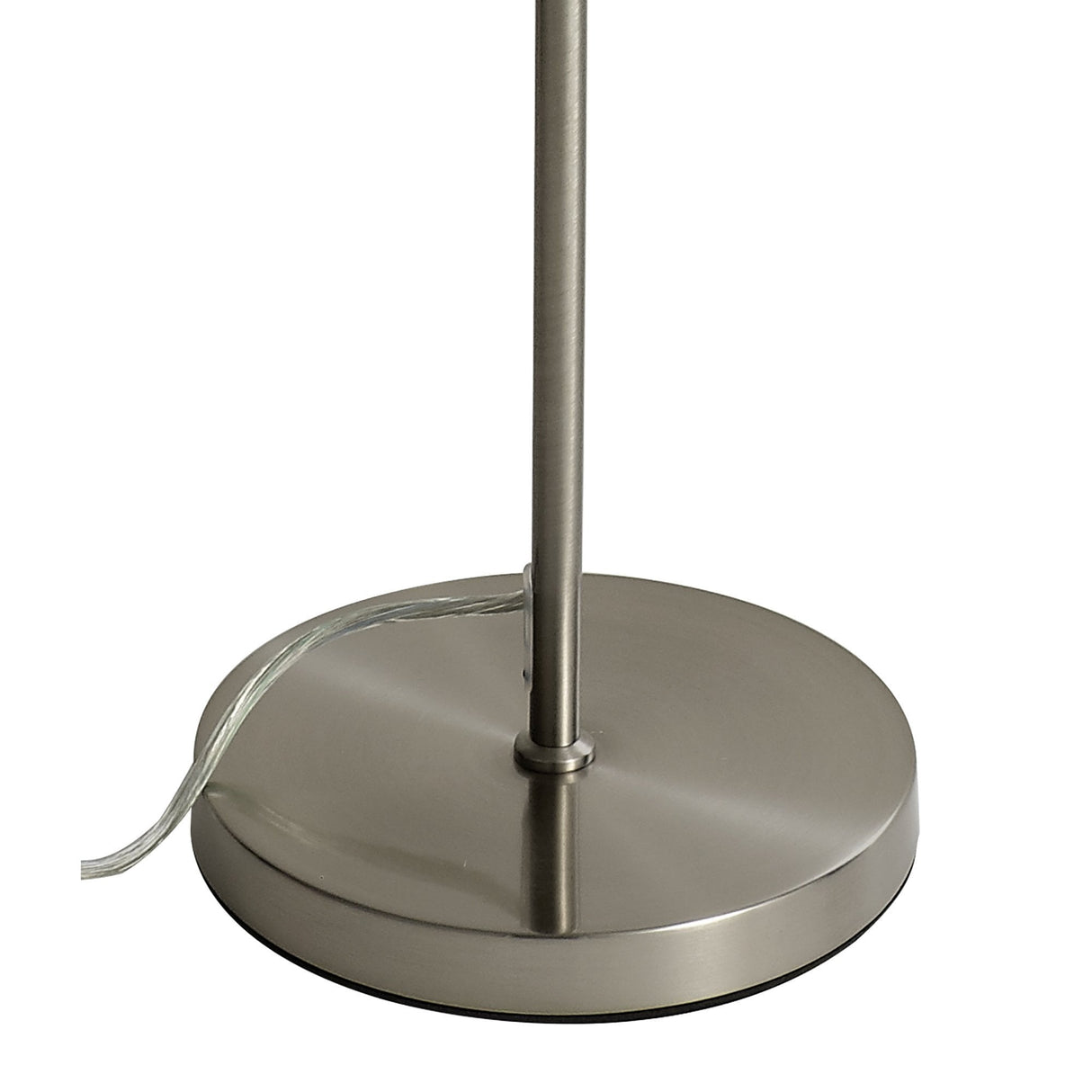 Modern Satin Nickel Floor Lamp with Clear Shade - LED 7W, 4000K Natural White, 790 Lumens, 3-Year Warranty