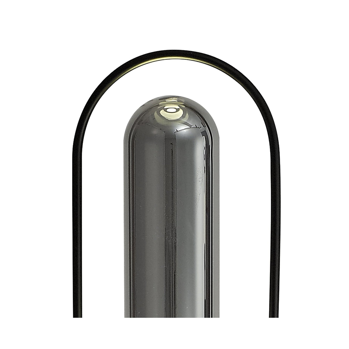Sleek Black Floor Lamp with Smoked Shade, 7W LED, 4000K Natural White, 790 Lumens, 3-Year Warranty