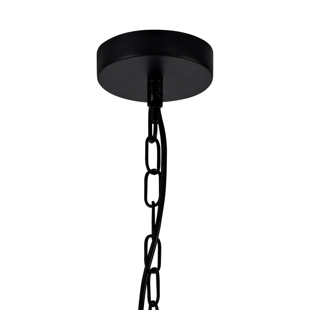Modern Matt Black Pendant Light with Clear Shade
