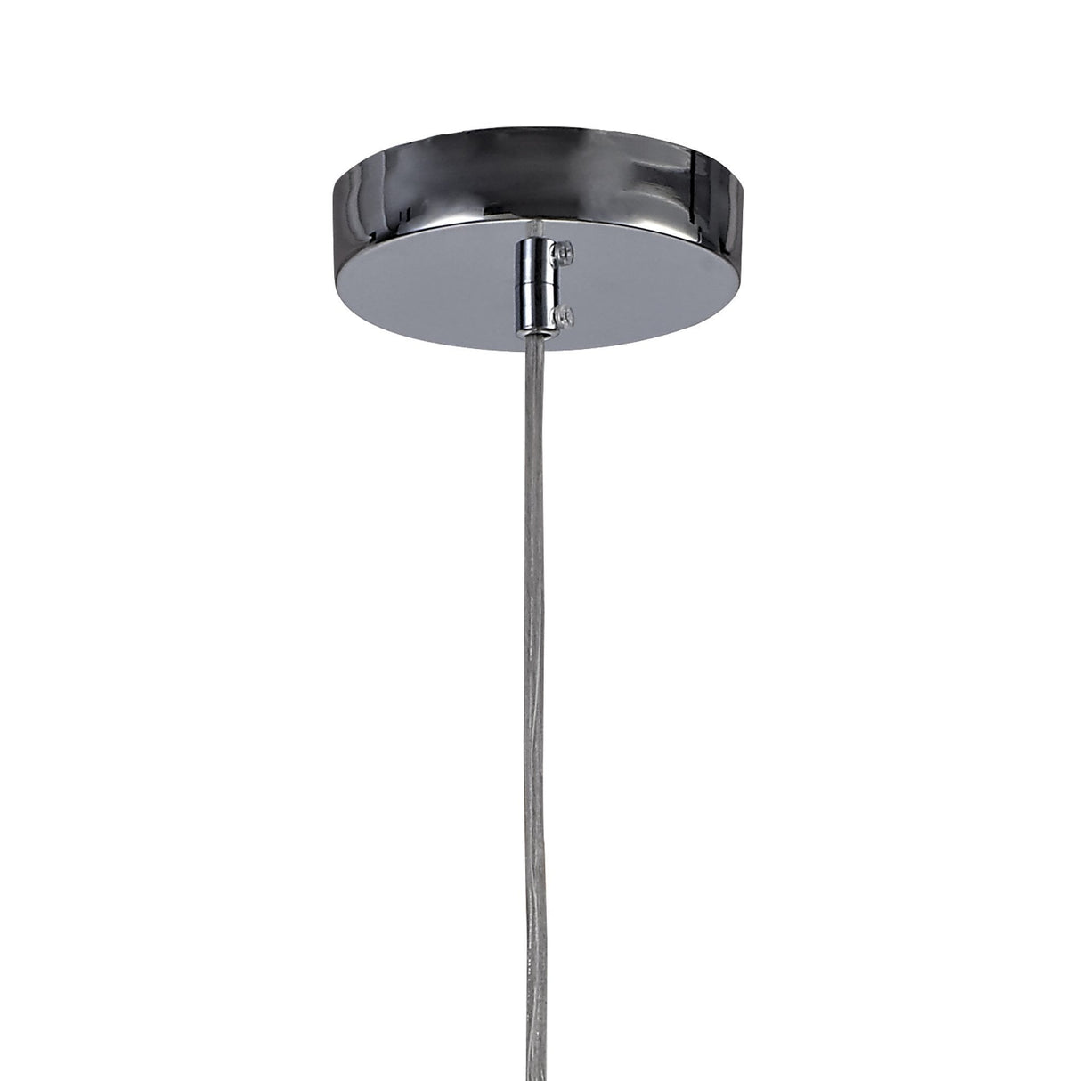 Modern Chrome Pendant Light with Clear Shade