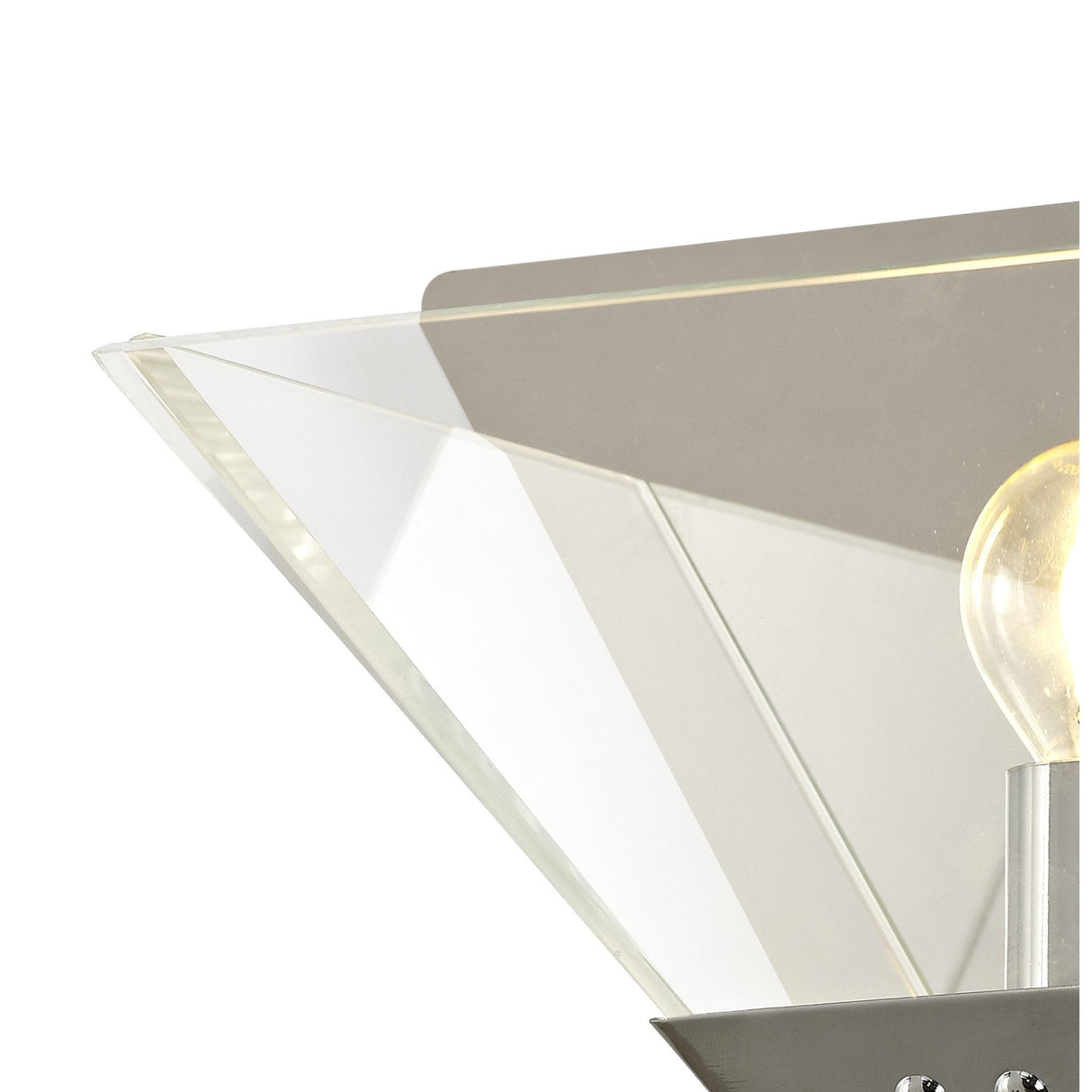 Elegant Chrome Wall Sconce with Clear Shade, 1 Light E14