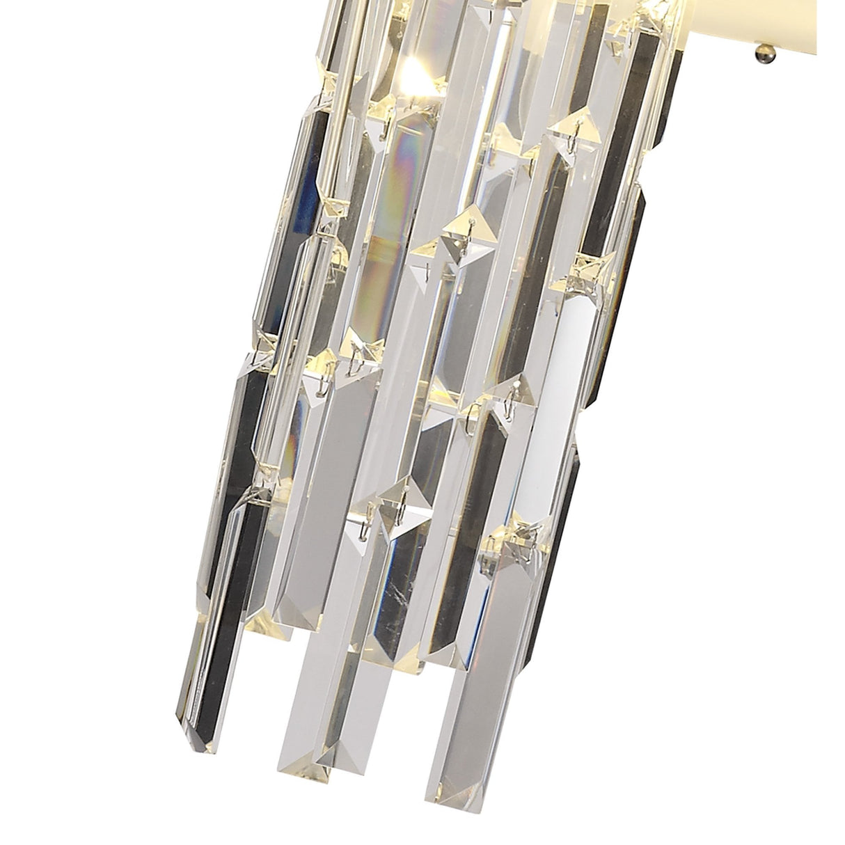 Elegant Convertible Pendant/Semi Ceiling Light with Polished Chrome and Crystal Finish