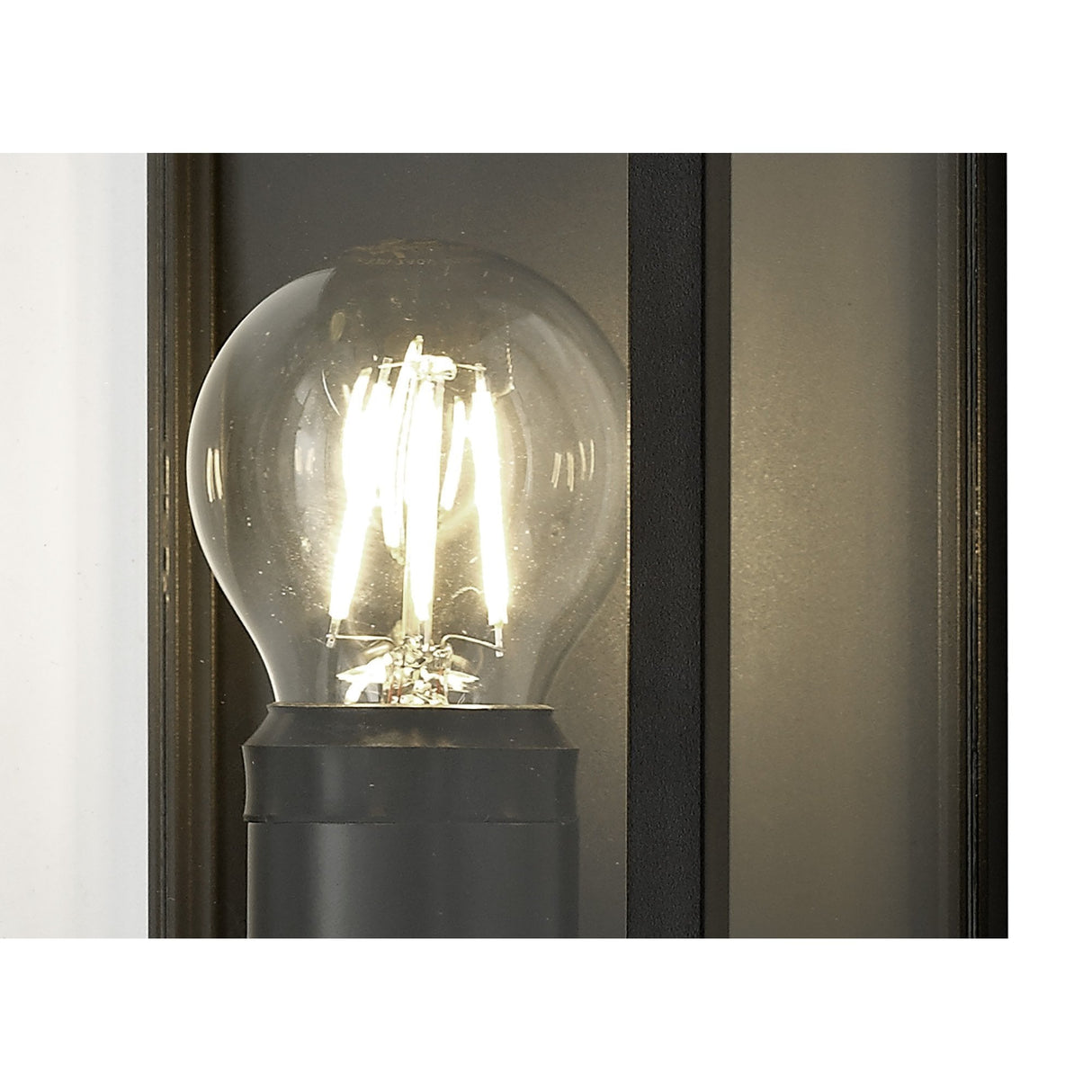 Sleek Graphite Black Wall Lamp, E27 Socket, Weatherproof IP54, Two-Year Warranty