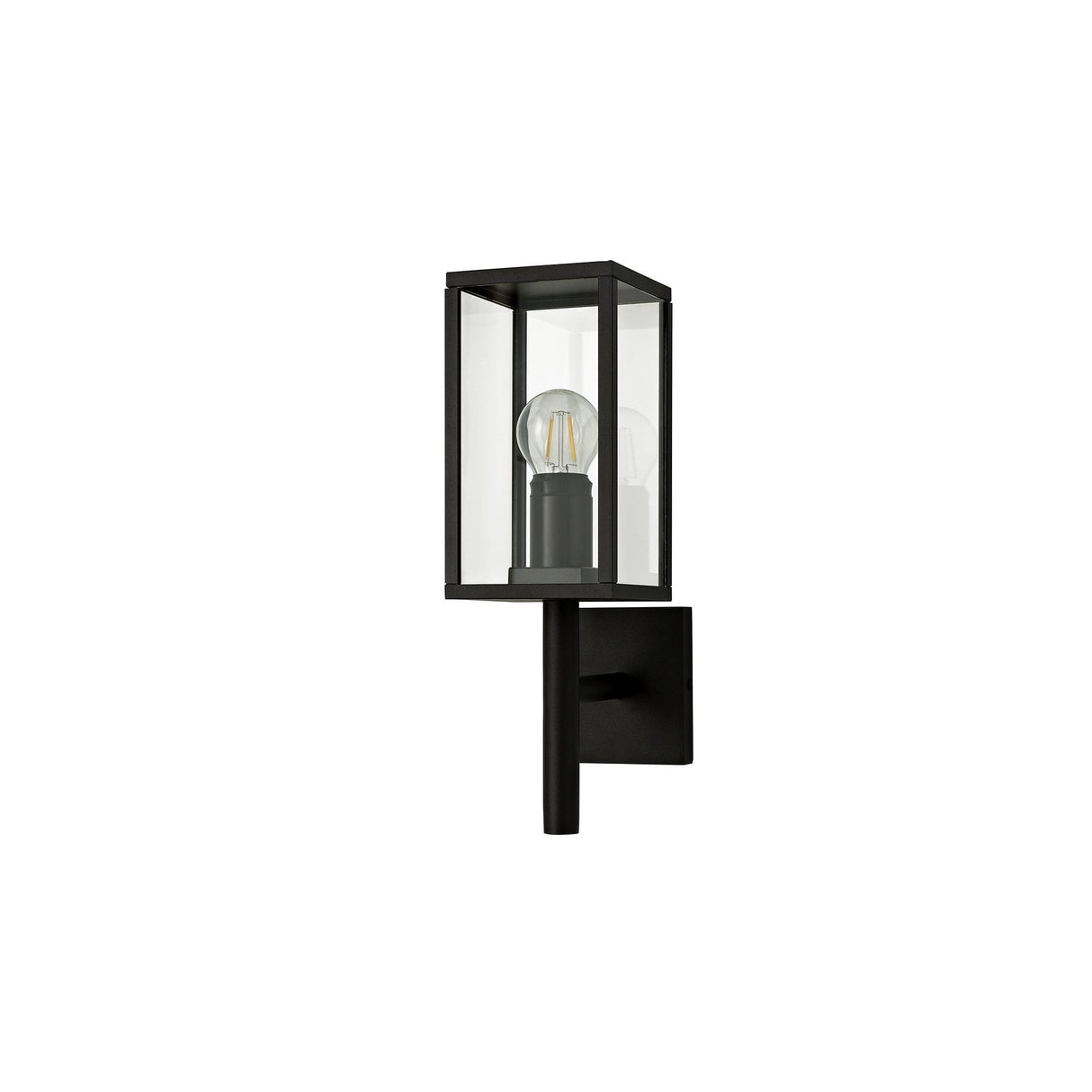 Graphite Black Upward Wall Lamp, IP54, E27 Socket, 2-Year Warranty