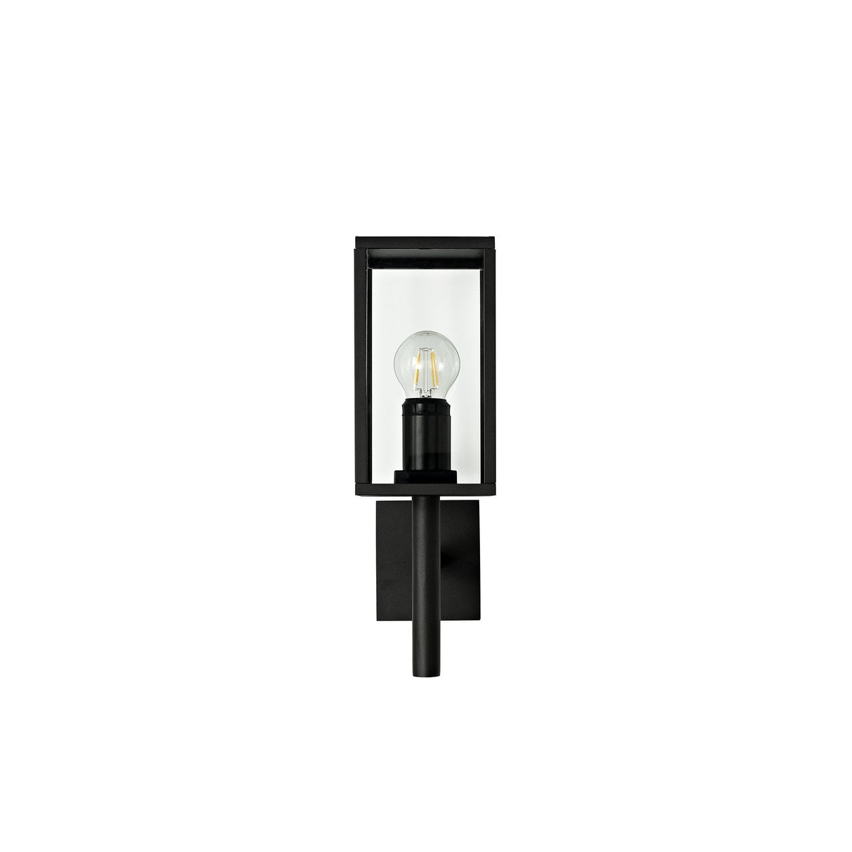 Graphite Black Upward Wall Lamp, IP54, E27 Socket, 2-Year Warranty