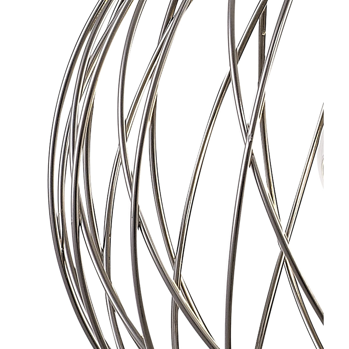 Polished Nickel Sphere Pendant Light with Adjustable Drop, 1 x E27 Socket