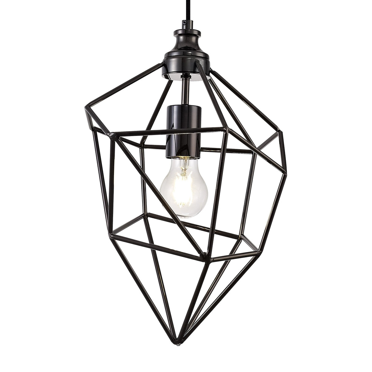 Sleek Black Nickel Pendant Light, 1 x E27 Socket
