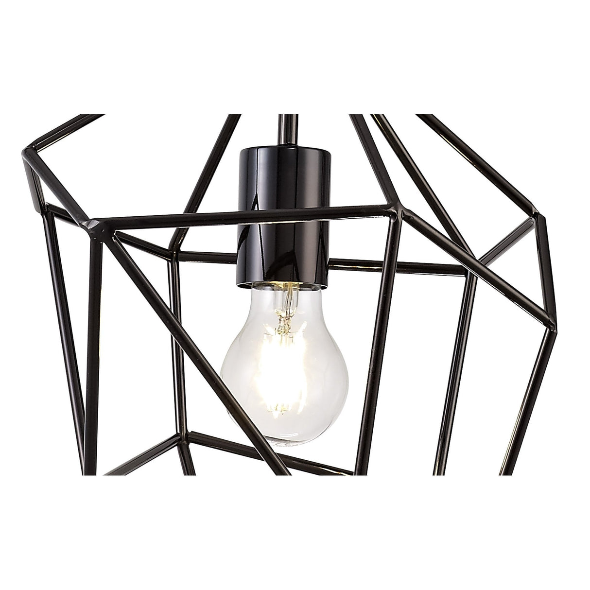 Sleek Black Nickel Pendant Light, 1 x E27 Socket