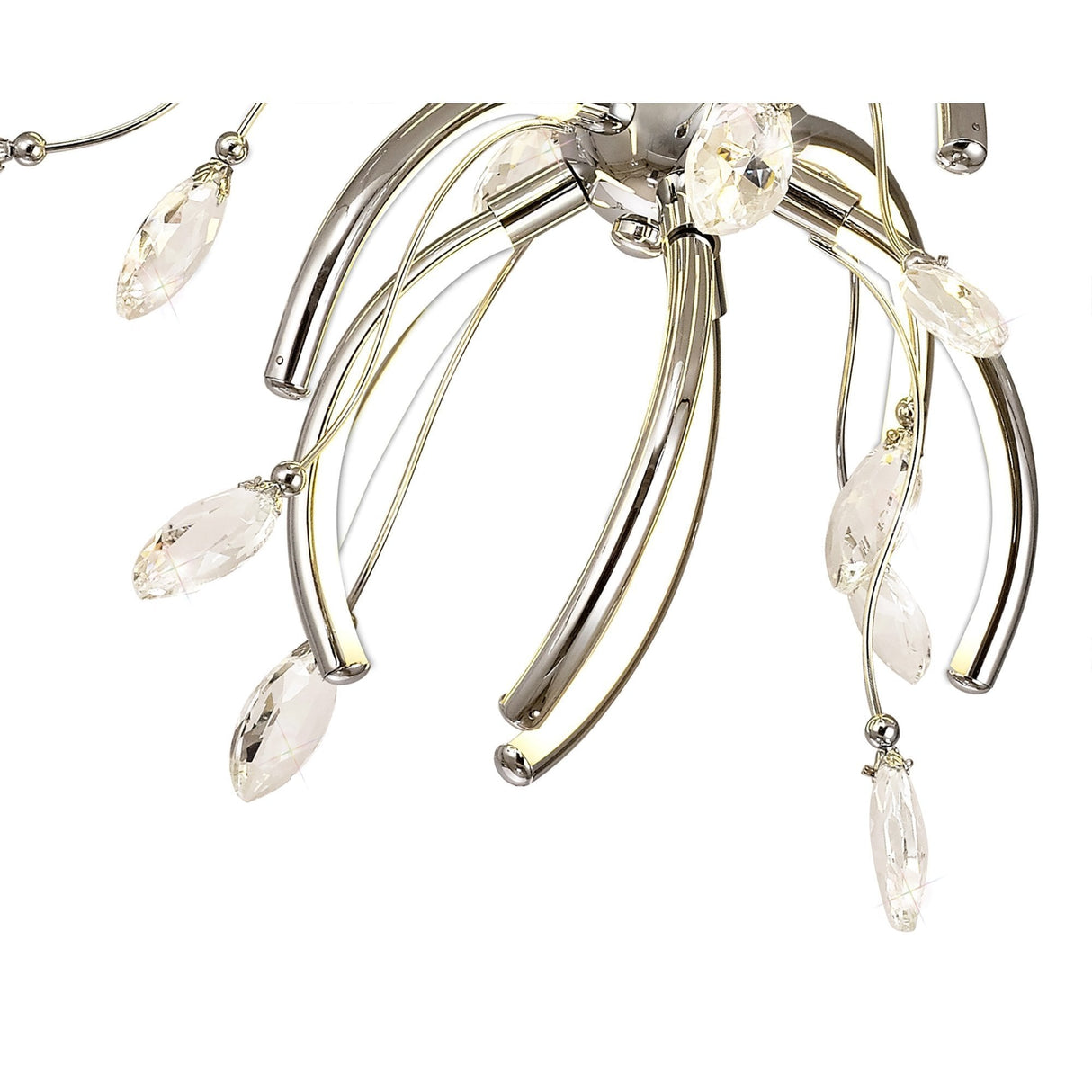 Medium Polished Chrome Pendant, 12 x 2.5W Integrated LED, Warm White 3000K, Elegant Opal Shade, 1243lm, 3-Year Warranty