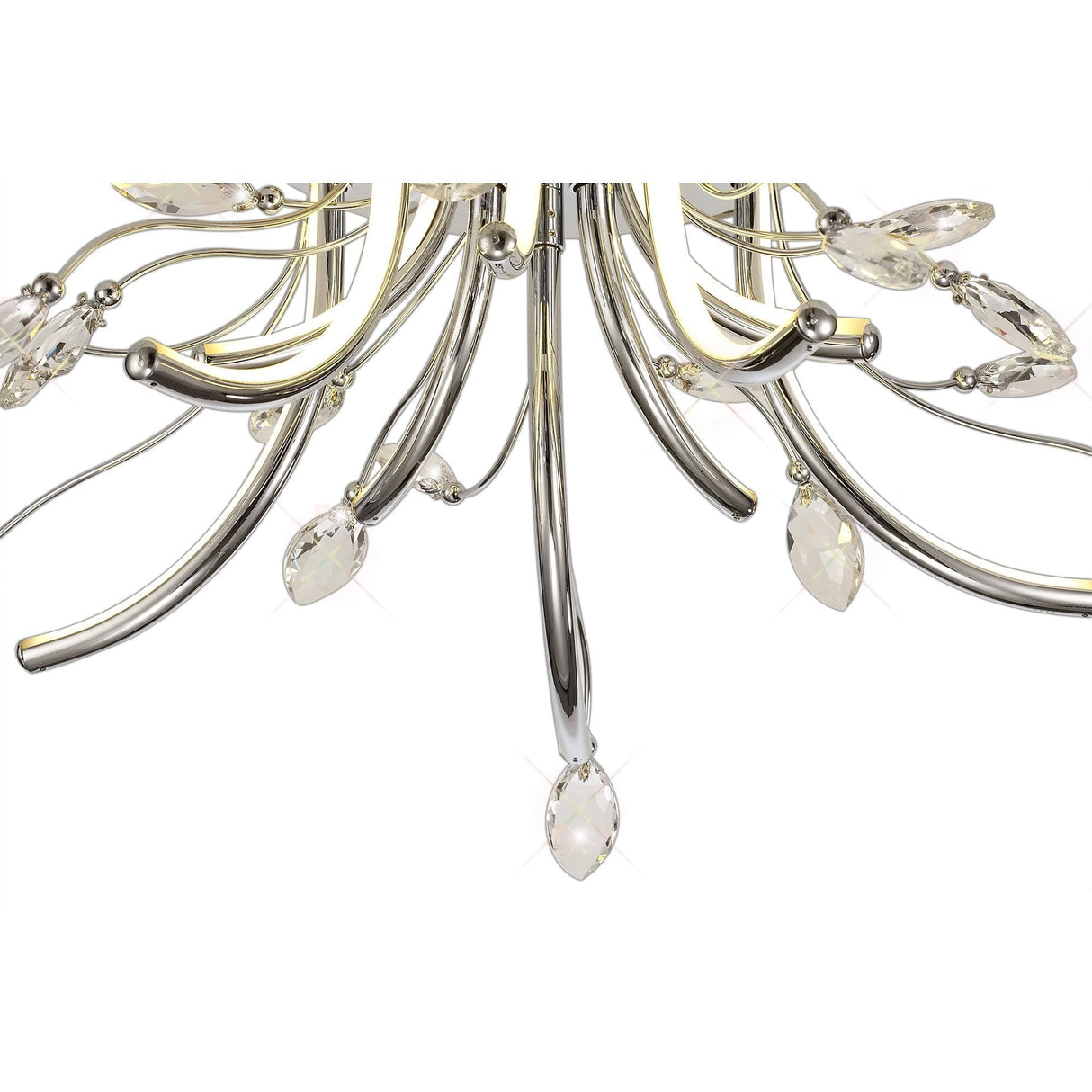 Sleek Ceiling Light, 10 x 3.5W Integrated LEDs, Polished Chrome Finish, 3000K Warm White, 1146 Lumens, 3-Year Warranty