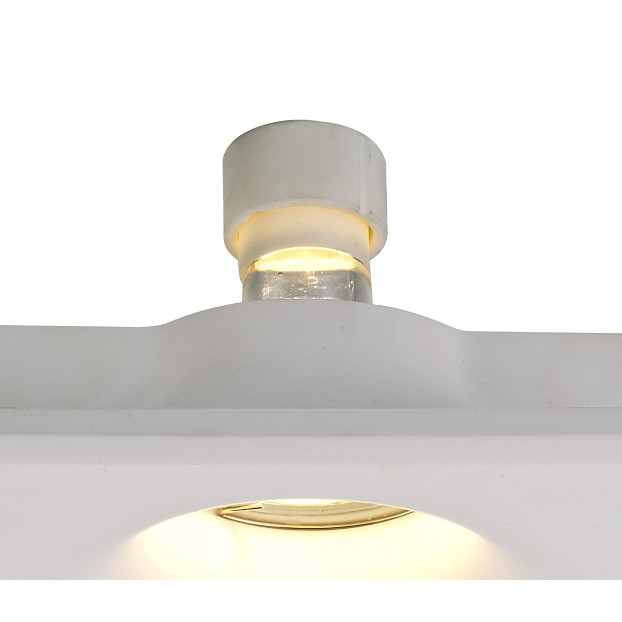 Sleek White Paintable Square Recessed Spotlight with GU10 Compatibility