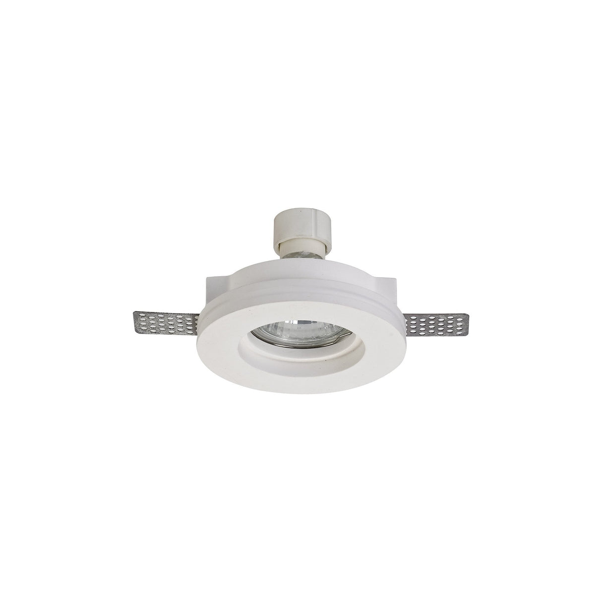 White Paintable Round Recessed Spotlight with GU10 Compatibility, 103mm Cut-Out