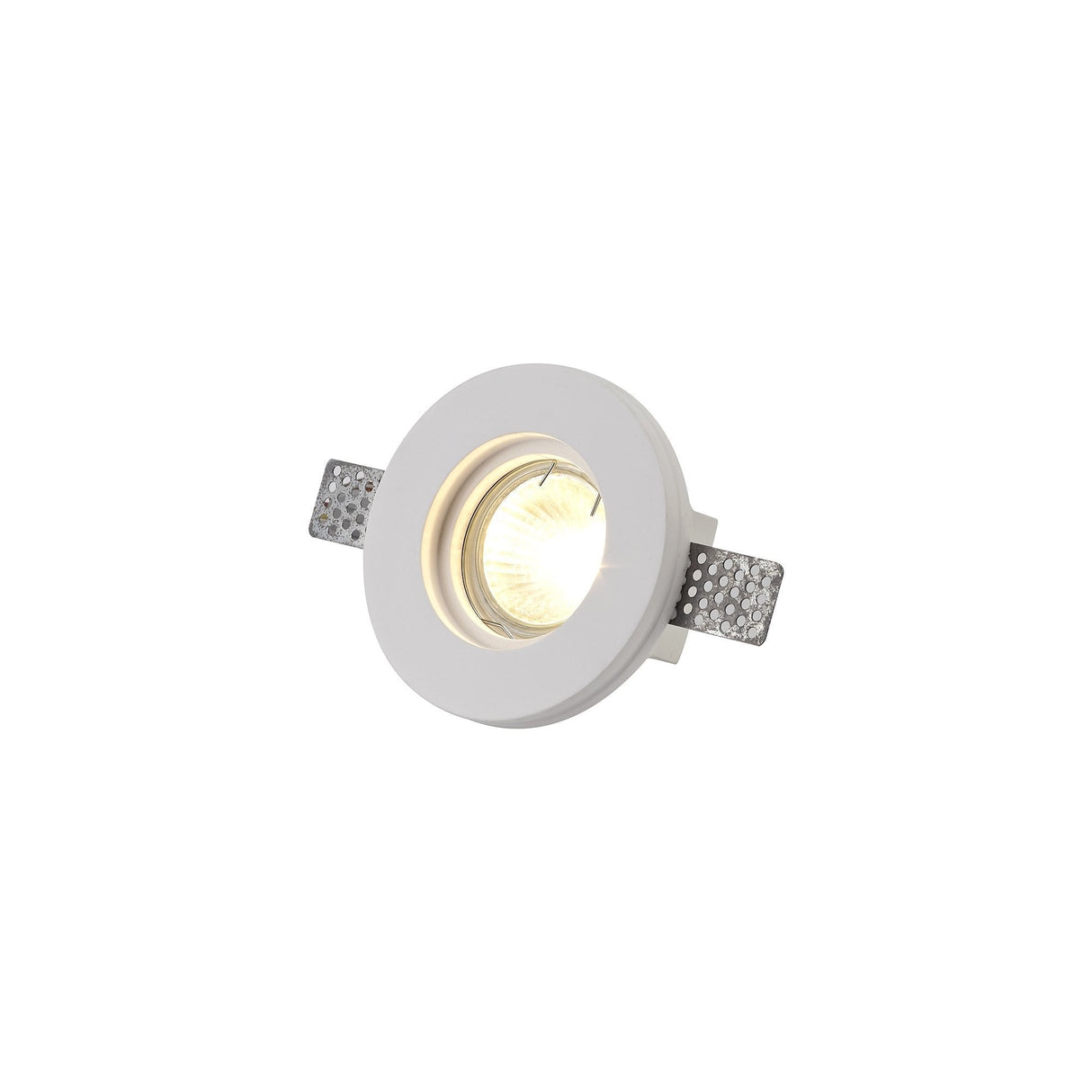 White Paintable Round Recessed Spotlight with GU10 Compatibility, 103mm Cut-Out
