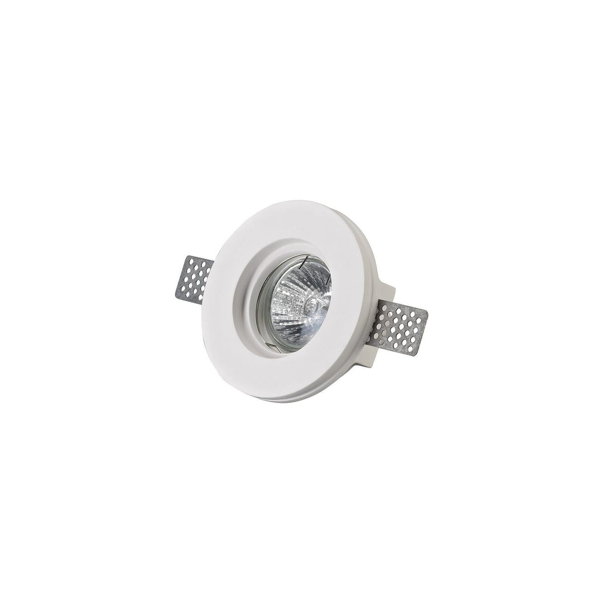 White Paintable Round Recessed Spotlight with GU10 Compatibility, 103mm Cut-Out