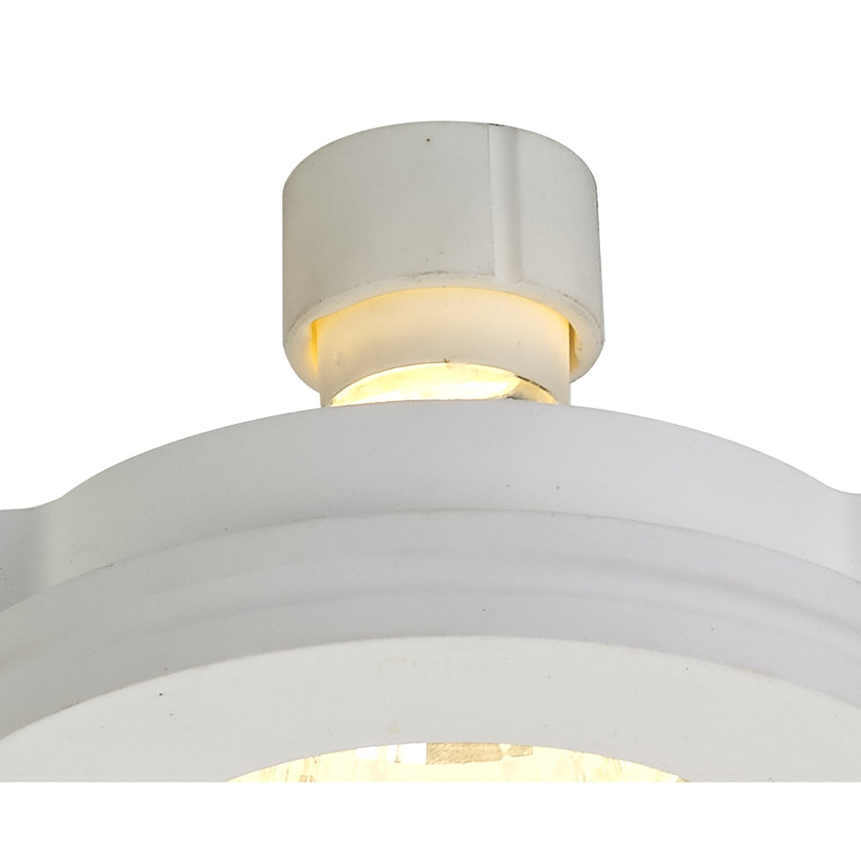 White Paintable Round Recessed Spotlight with GU10 Compatibility, 103mm Cut-Out