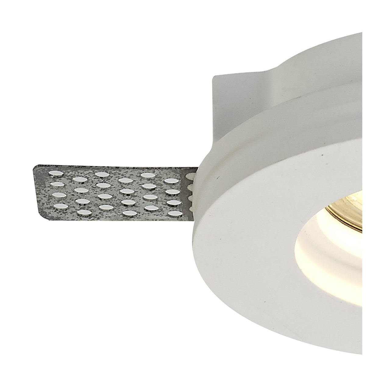 White Paintable Round Recessed Spotlight with GU10 Compatibility, 103mm Cut-Out