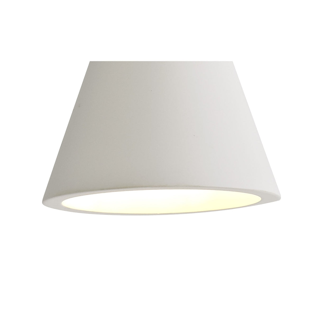 White Paintable Gypsum Pendant Lamp with Polished Chrome Accents