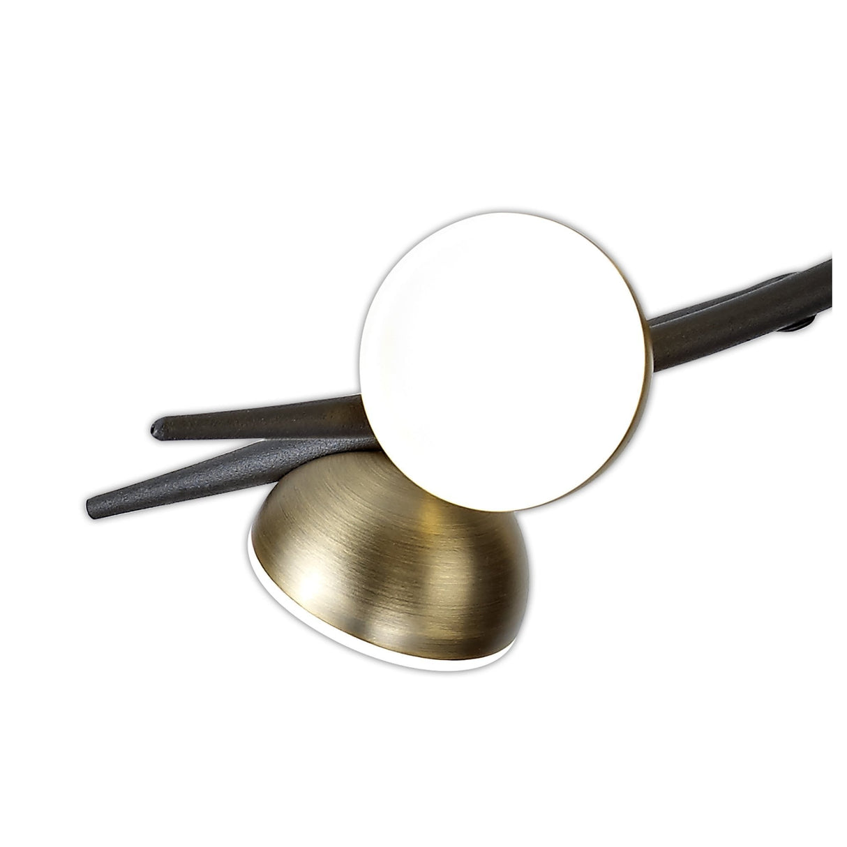 Modern 8-Light LED Ceiling Pendant, Black/Antique Brass, 3000K Warm Glow, 1320lm, 3-Year Warranty