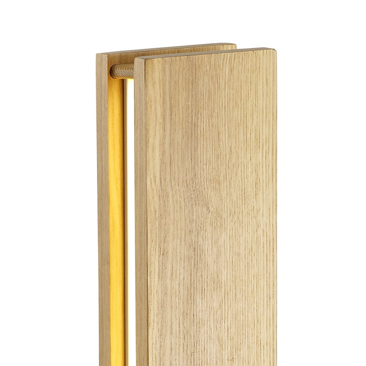 Stylish Medium Oak and Frosted Table Lamp with 2 x 6W Warm LED Lights, 3-Year Warranty