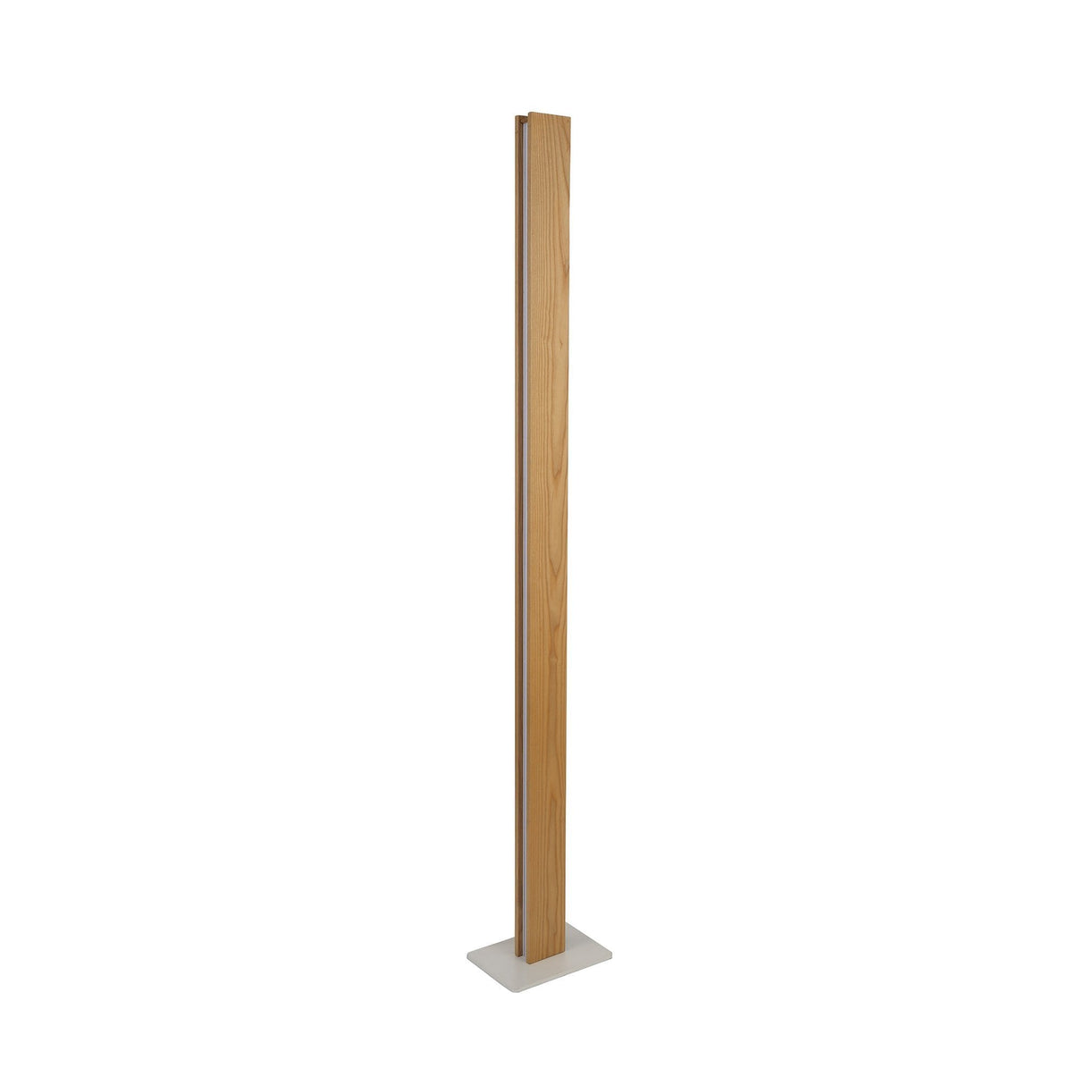 Elegant Medium Oak LED Floor Lamp with Frosted Shade, 3000K Warm White, 3-Year Warranty
