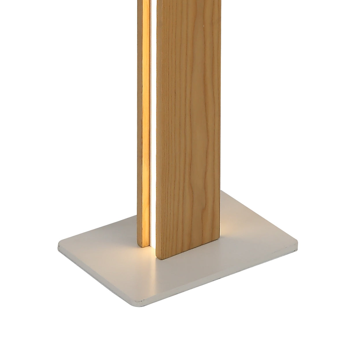 Elegant Medium Oak LED Floor Lamp with Frosted Shade, 3000K Warm White, 3-Year Warranty