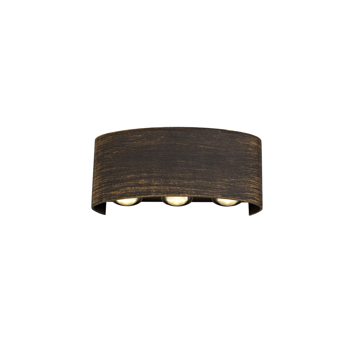 Dual Tone Up & Down LED Wall Light, 6W Total, Warm White, IP54, Black & Gold Finish, 3-Year Warranty