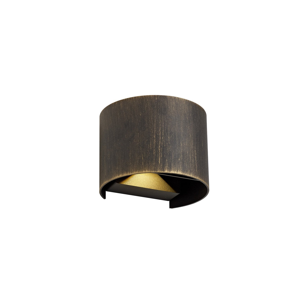 Modern Black and Gold Dual Beam Wall Lamp, 2 x 3W COB LEDs, 3000K, 410lm, IP54, 3-Year Warranty