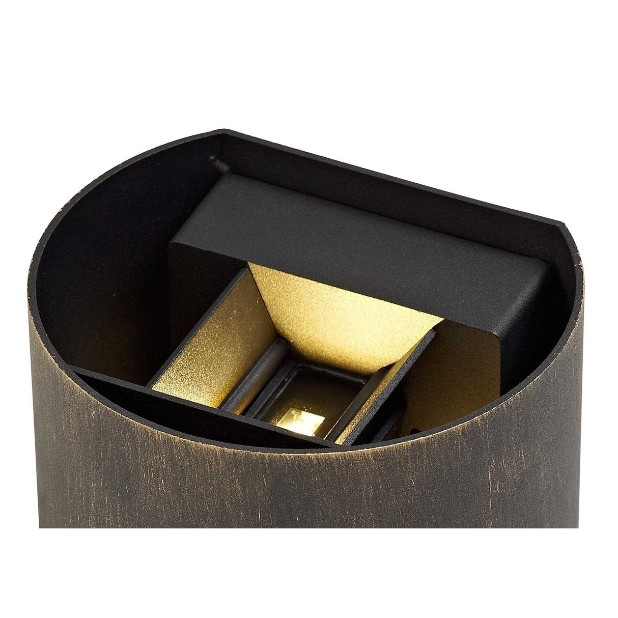 Modern Black and Gold Dual Beam Wall Lamp, 2 x 3W COB LEDs, 3000K, 410lm, IP54, 3-Year Warranty