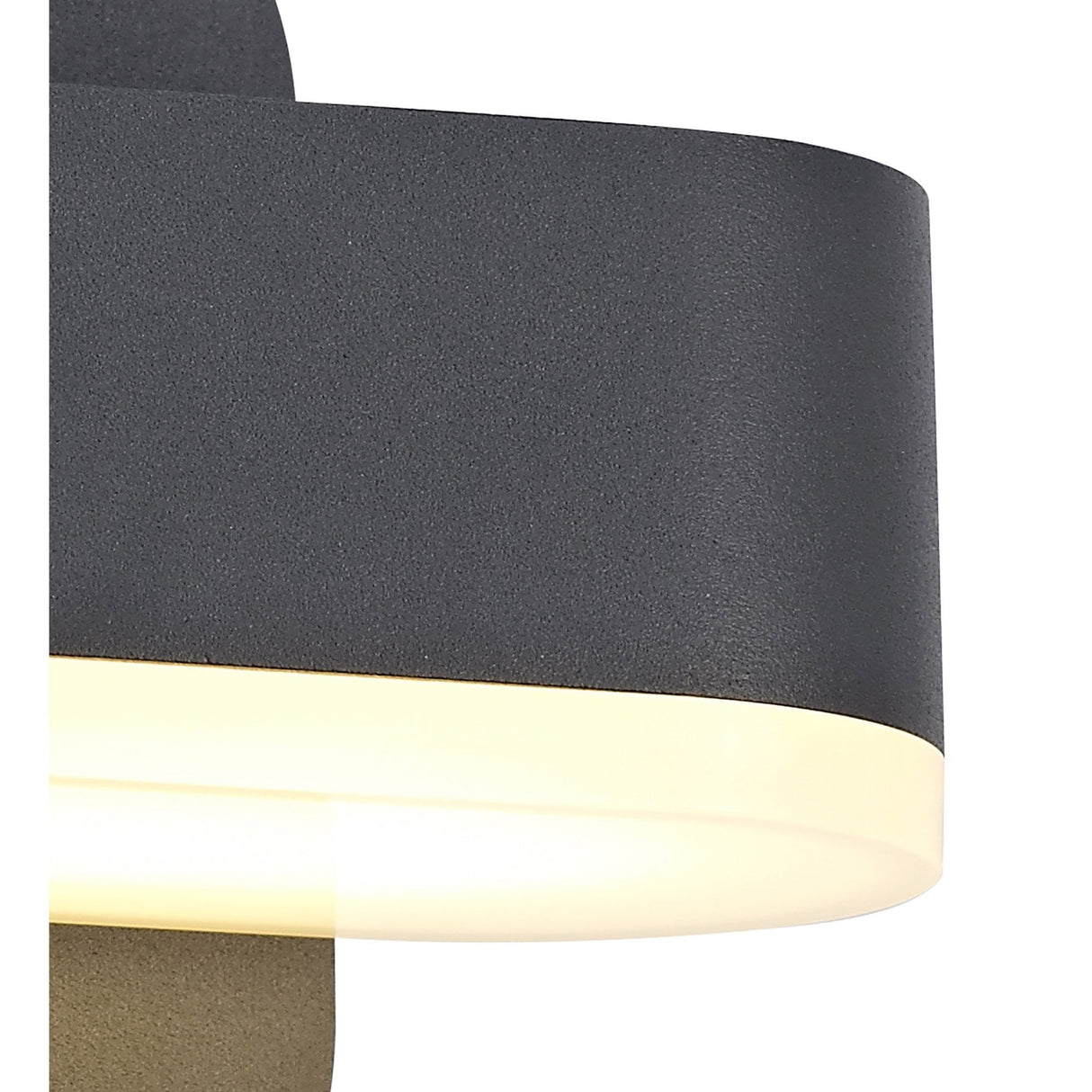 1-Light Adjustable Anthracite Wall Lamp, 6W LED, Warm White 3000K, 400lm, IP54, 3-Year Warranty