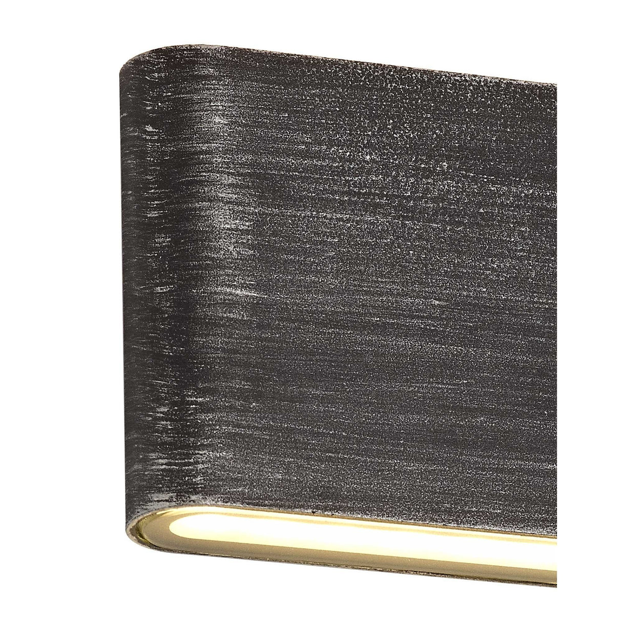 Dual Beam Contemporary Wall Light, 12W LED, 3000K, 630lm, IP54, Black/Silver Finish, 3-Year Warranty