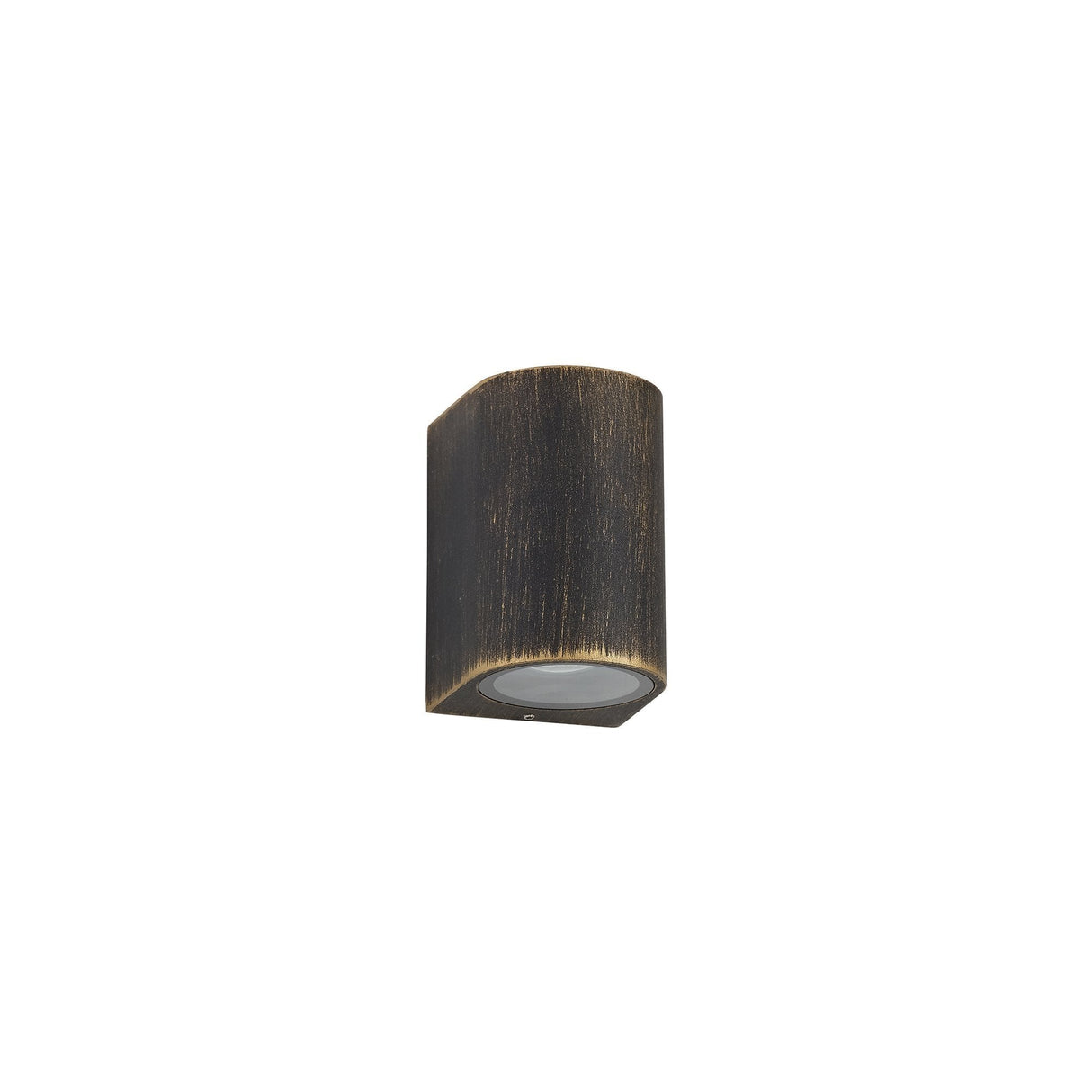 Sleek Black and Gold Curved Wall Lamp with Clear Shade, 1 x GU10, IP54