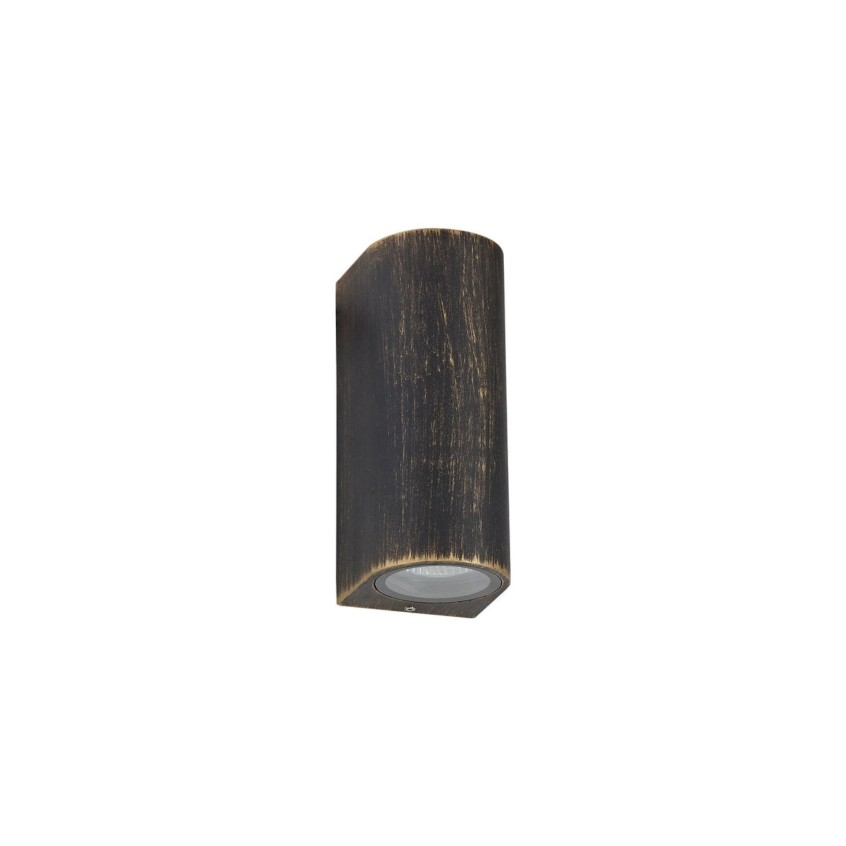 Elegant Black and Gold Curved Wall Sconce with Clear Shade, 2 x GU10, IP54