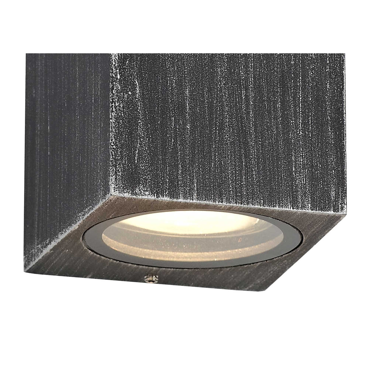 Contemporary Black/Silver Rectangle Wall Lamp, GU10 Compatible, IP54 Rated