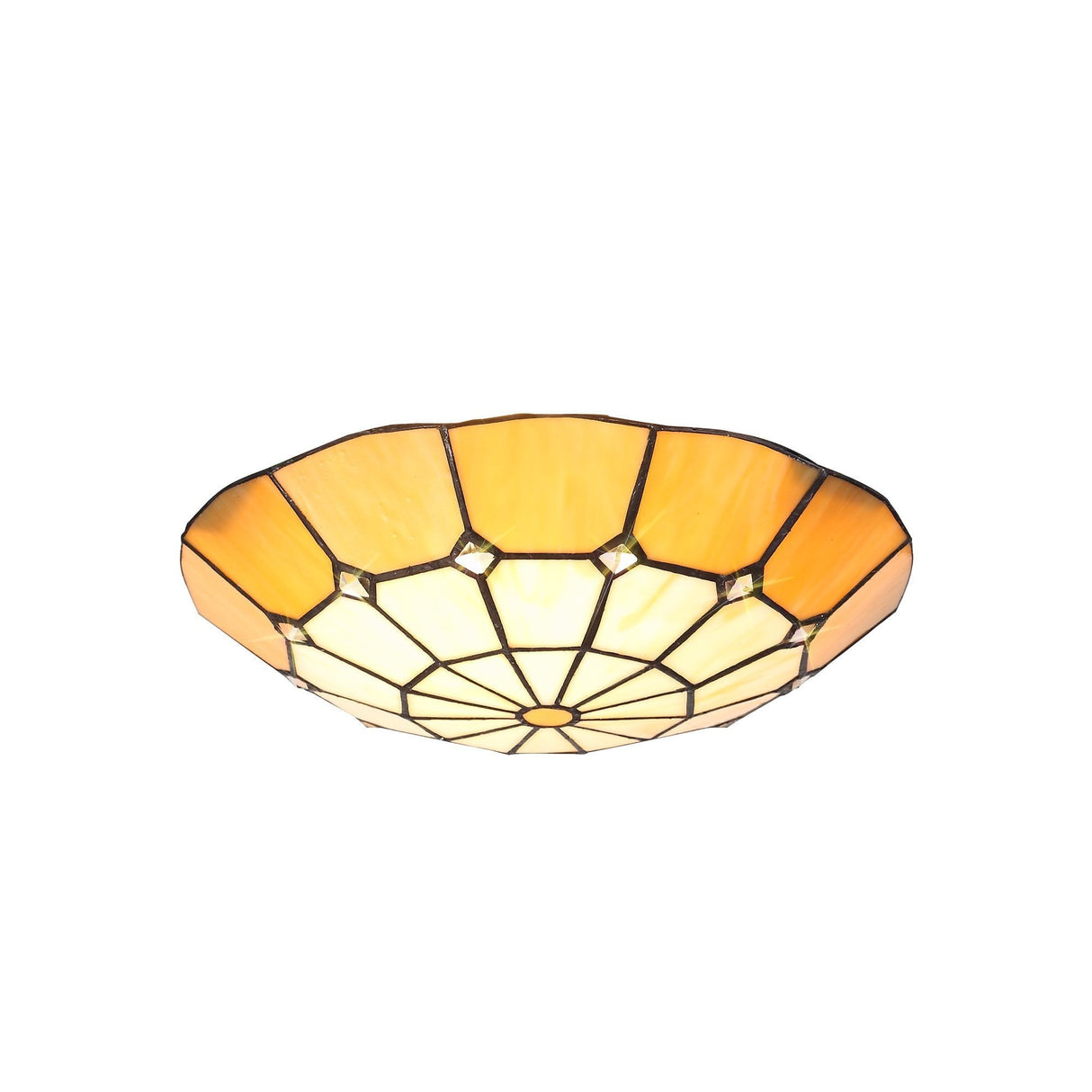 Elegance 35cm Tiffany-Style Uplighter Shade with Crystal Accents