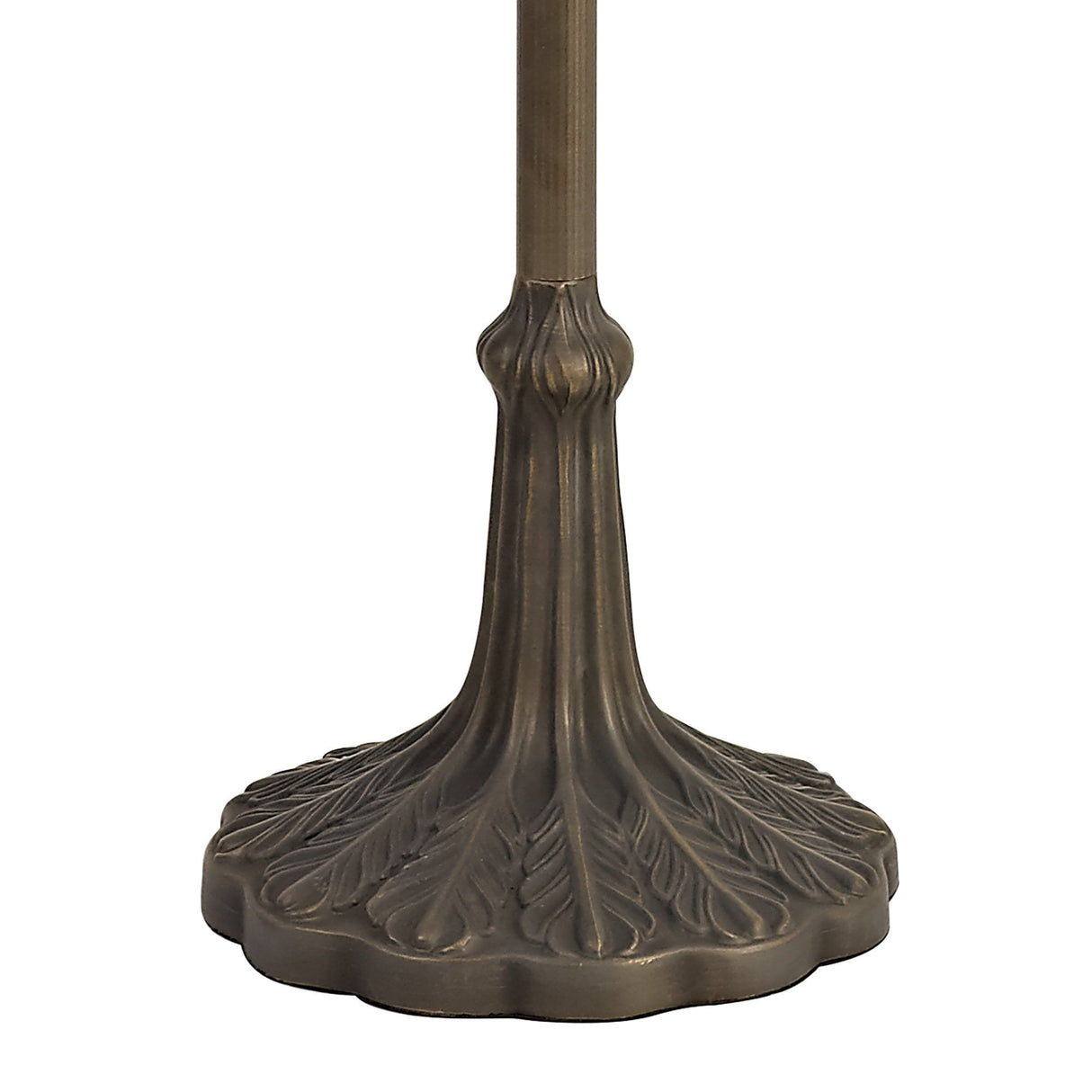 Elegant Leaf-Inspired Floor Lamp, Aged Antique Brass Finish