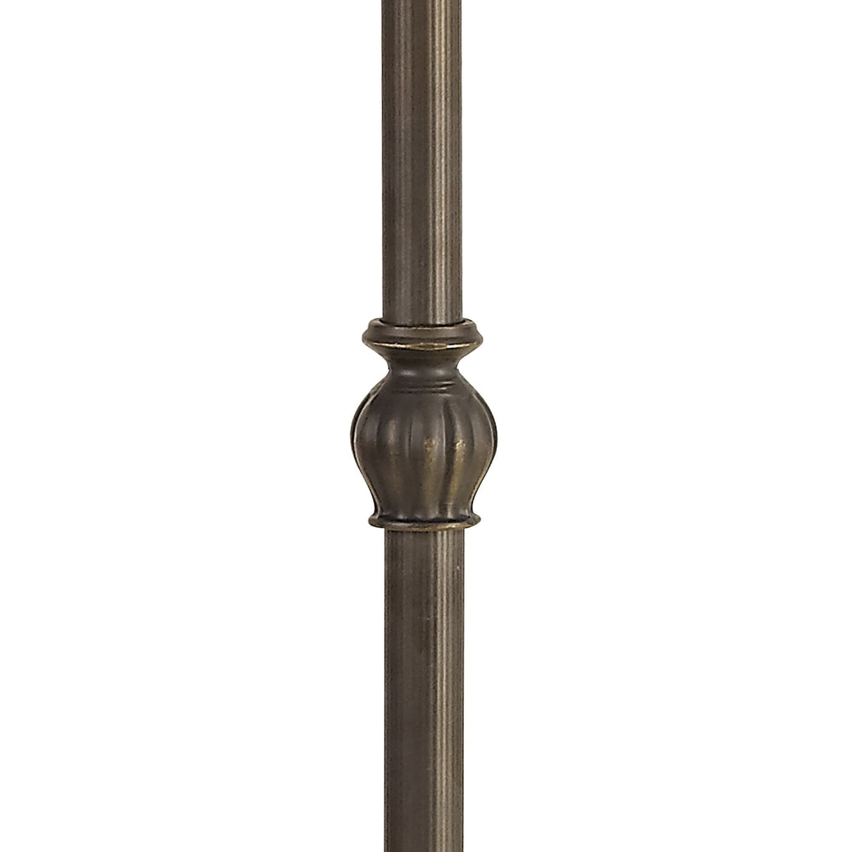 Elegant Leaf-Inspired Floor Lamp, Aged Antique Brass Finish