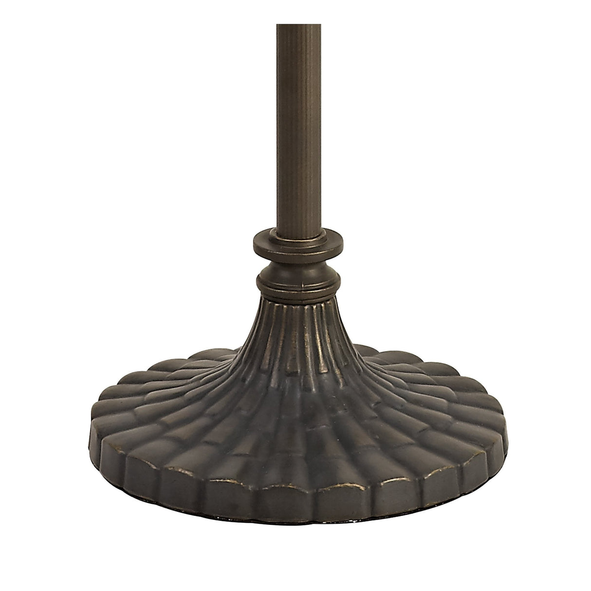 Elegant Stepped Floor Lamp in Aged Antique Brass, Dual E27 Design