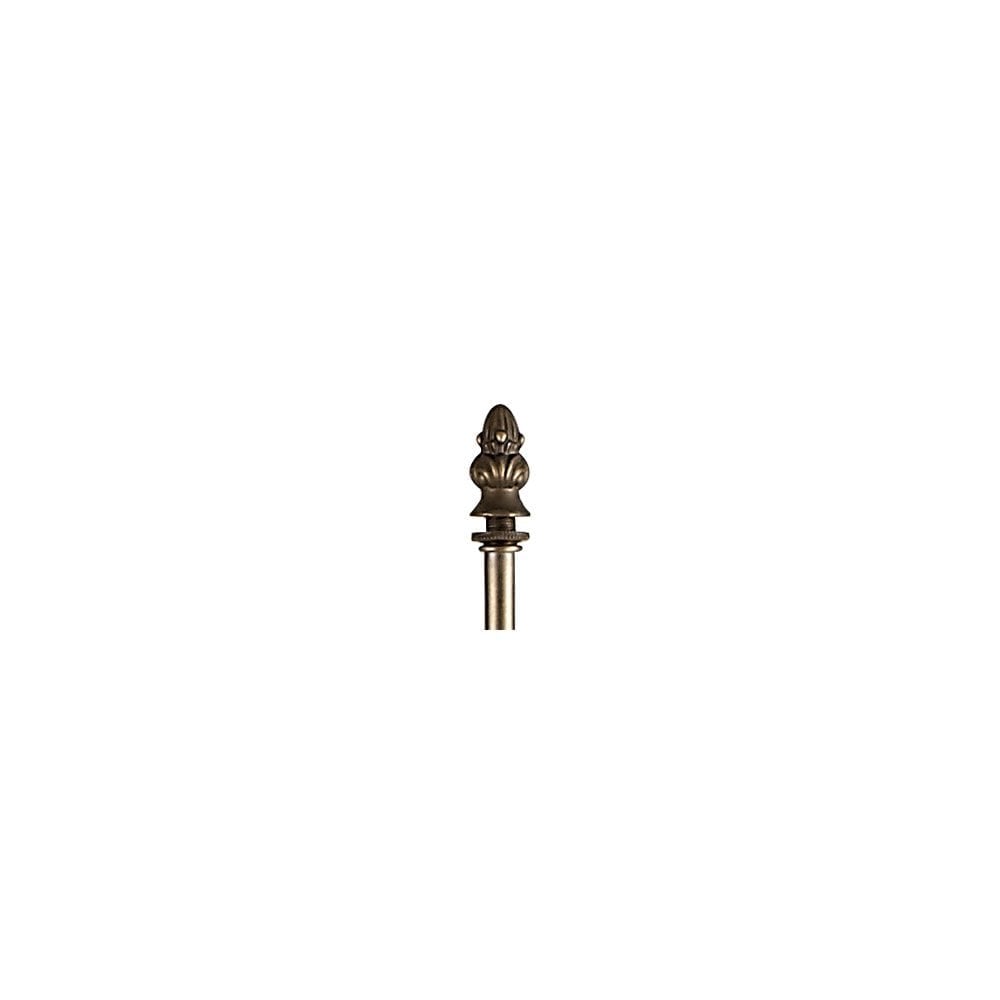 Elegant Stepped Floor Lamp in Aged Antique Brass, Dual E27 Design