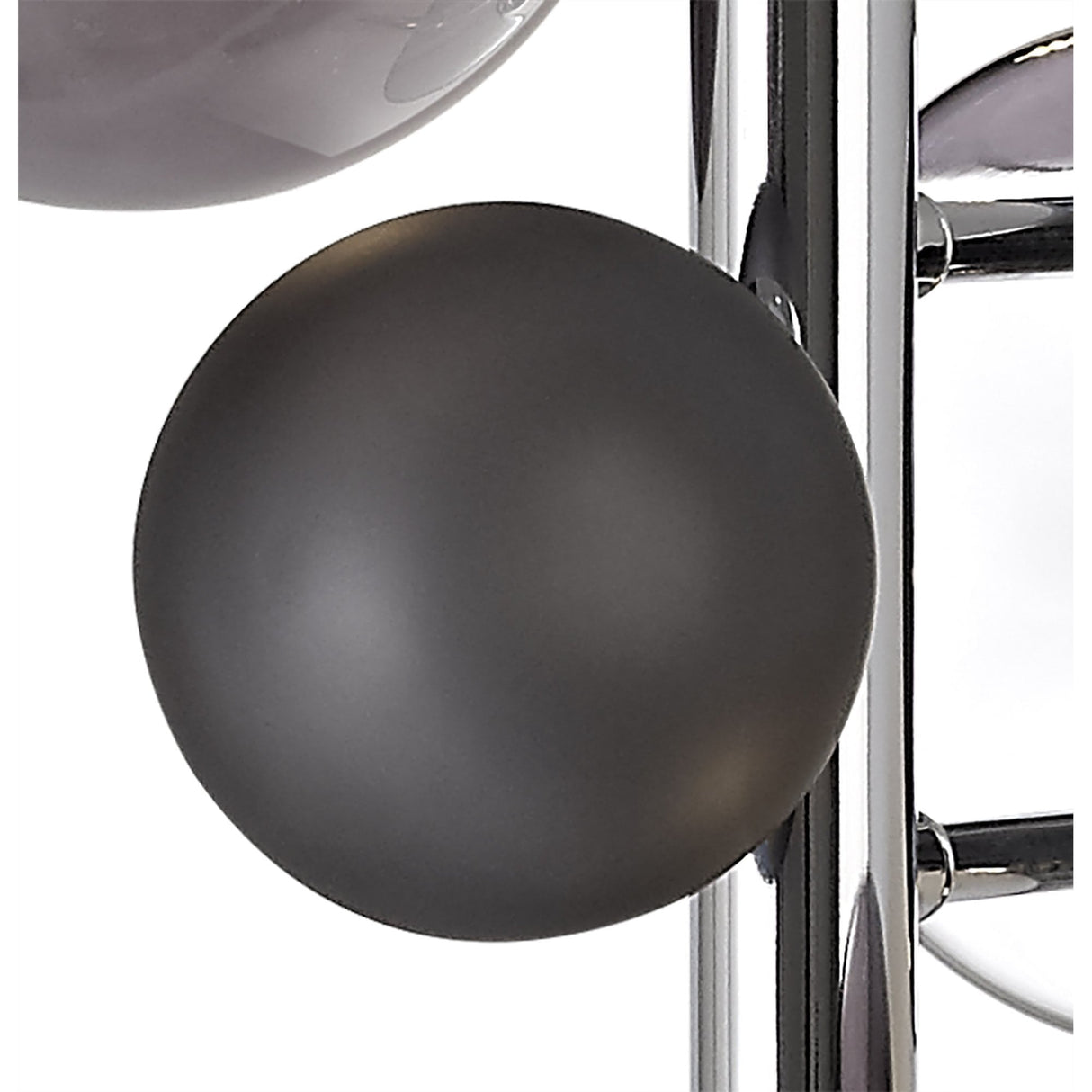 Contemporary Wall Sconce: Polished Chrome with Smoked Glass Accents