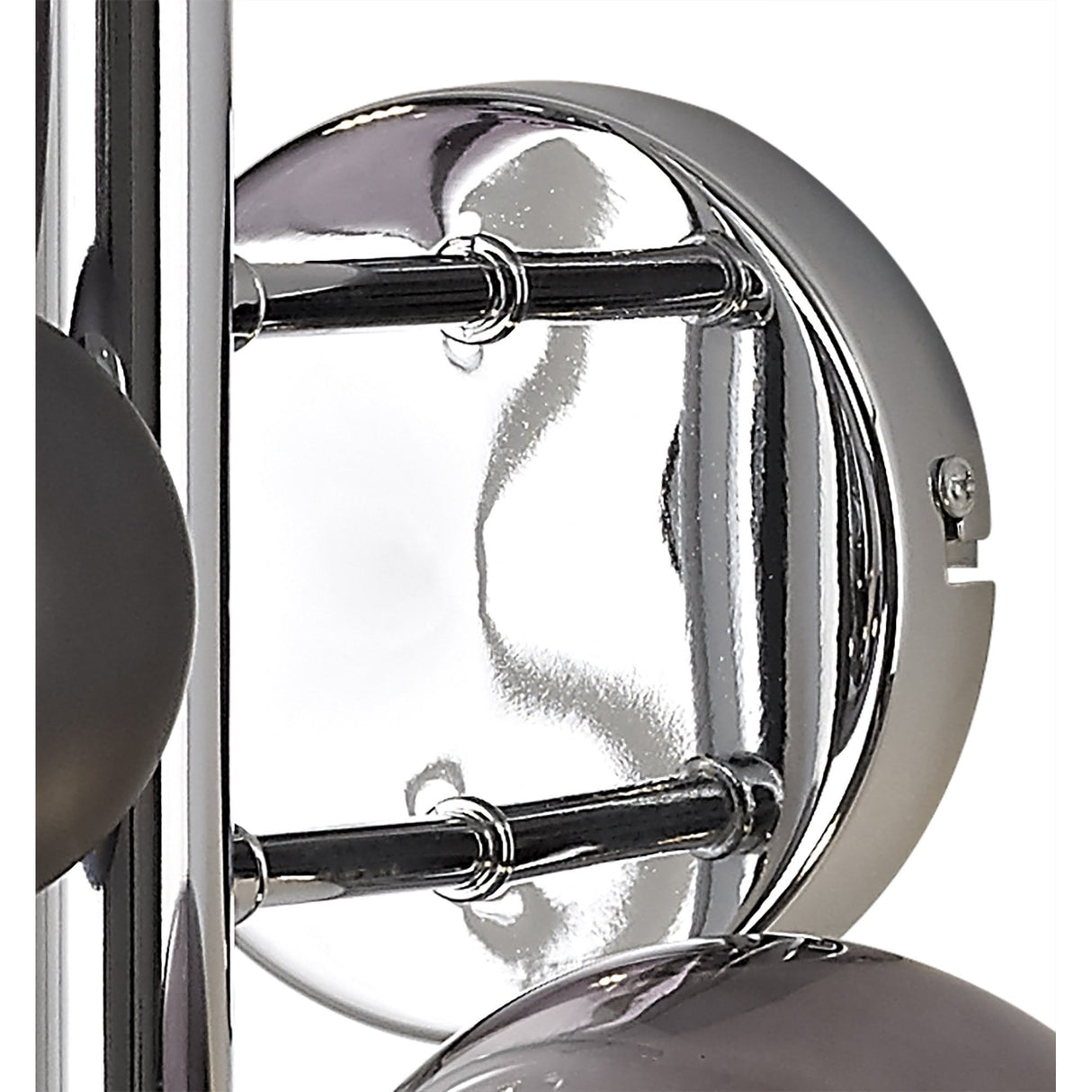 Contemporary Wall Sconce: Polished Chrome with Smoked Glass Accents