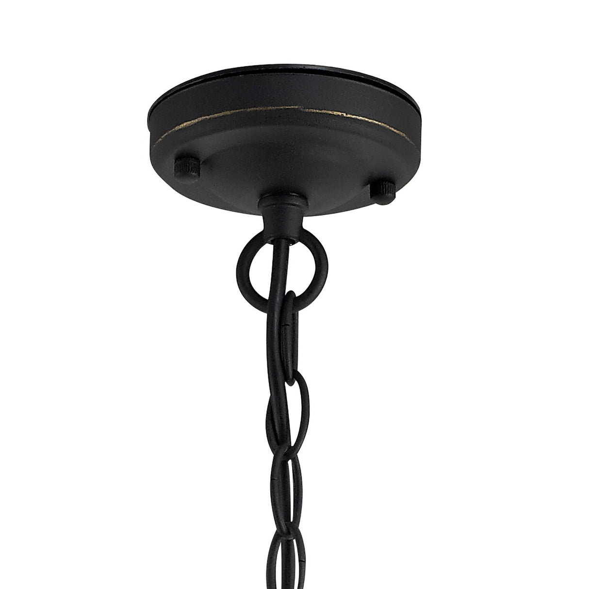 Elegant Black and Gold Pendant Light with Seeded Glass Shade