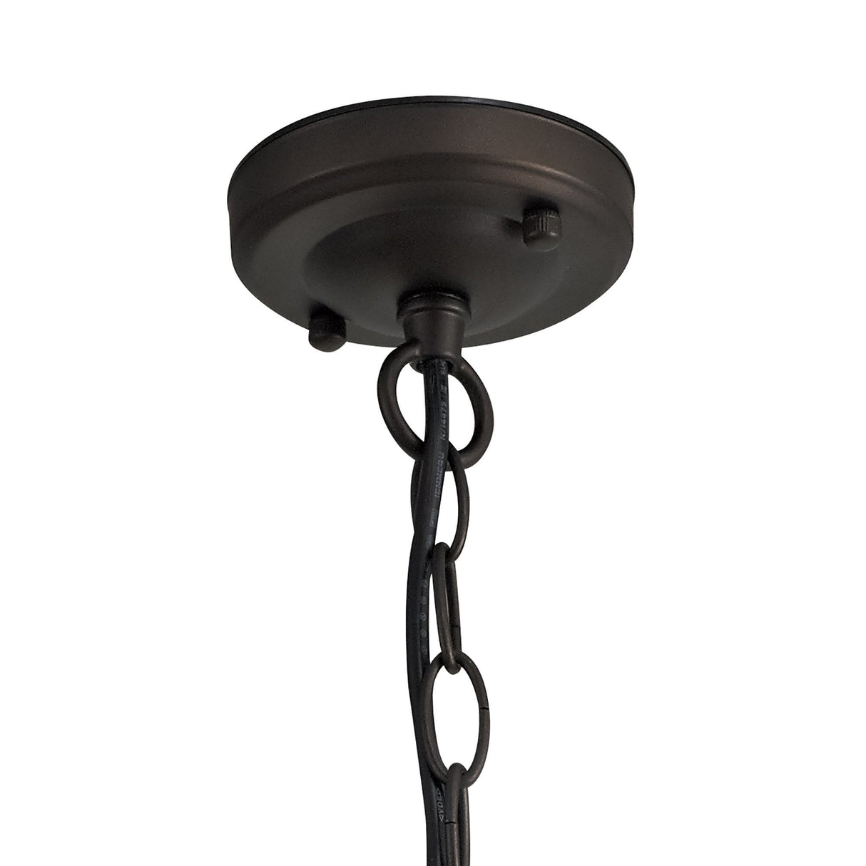 Antique Bronze & Clear Glass Pendant Light, E27, IP54, Adjustable Drop