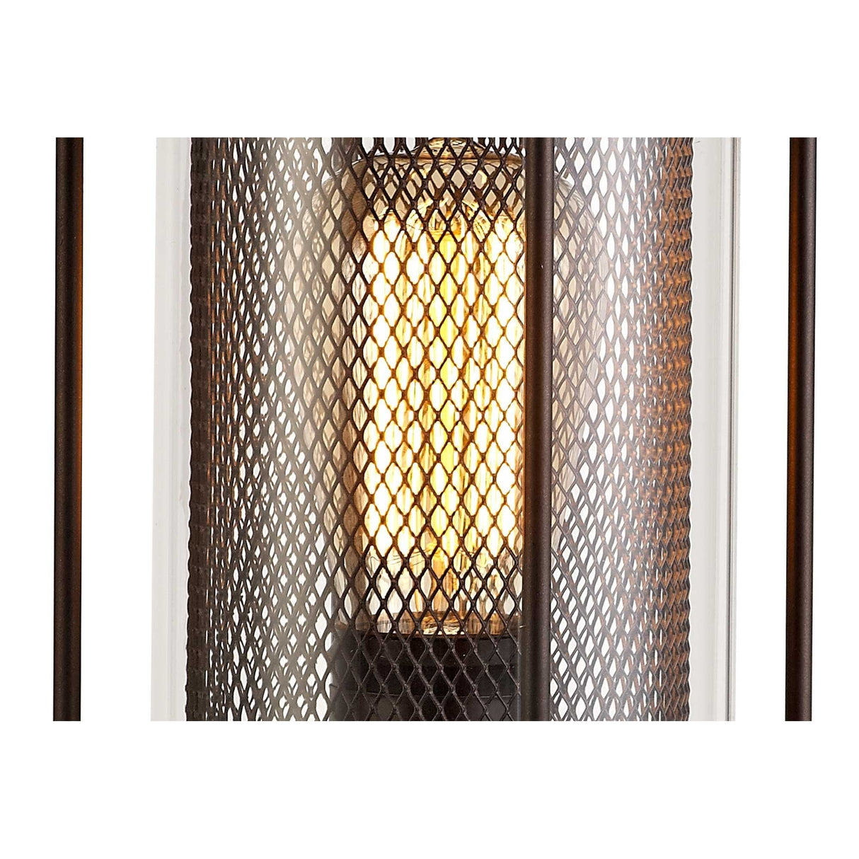 Vintage Bronze Pedestal Lamp with Clear Glass Shade, IP54, 2-Year Warranty