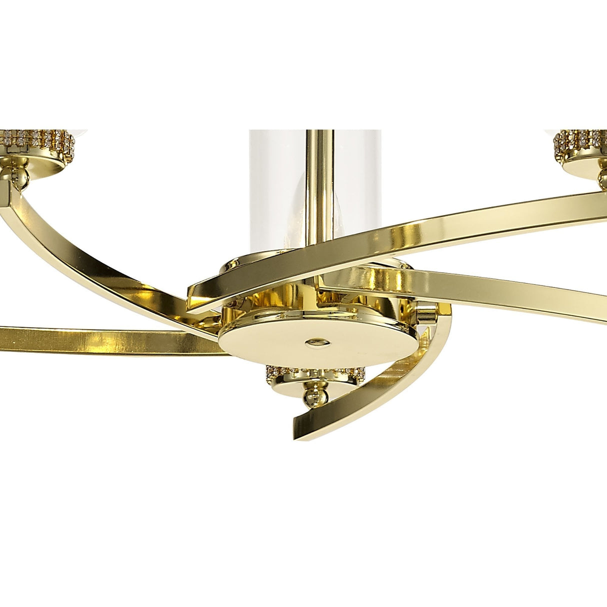 Elegant Gold Crystal Pendant Light with Clear Shades