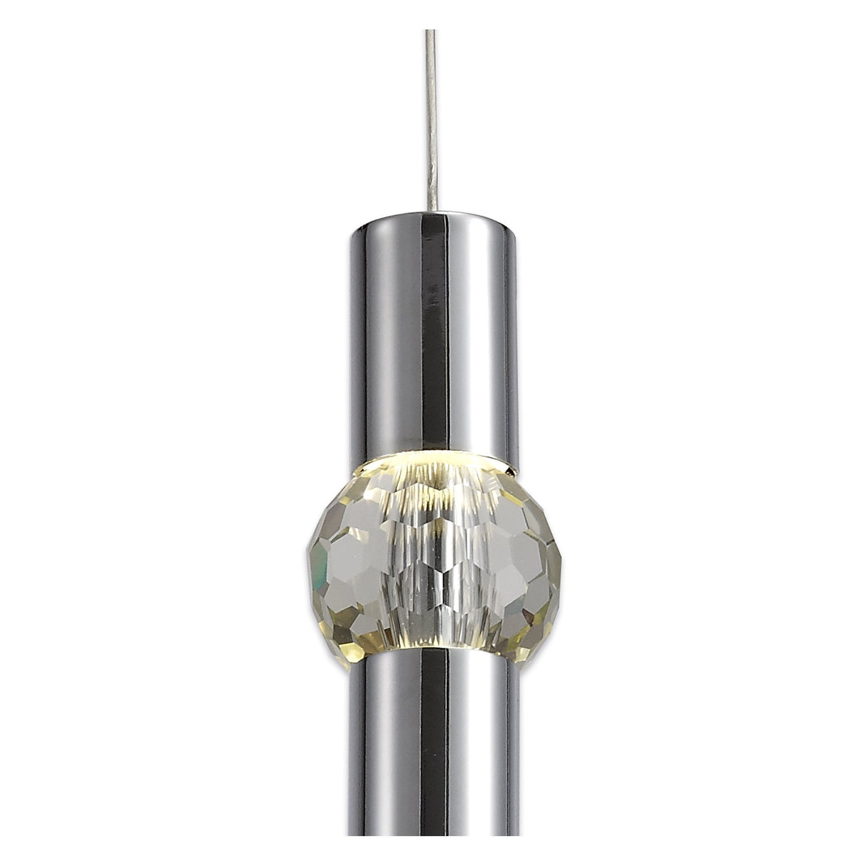 Polished Chrome LED Pendant Light with Clear/Frosted Shade, 3000K Warm White