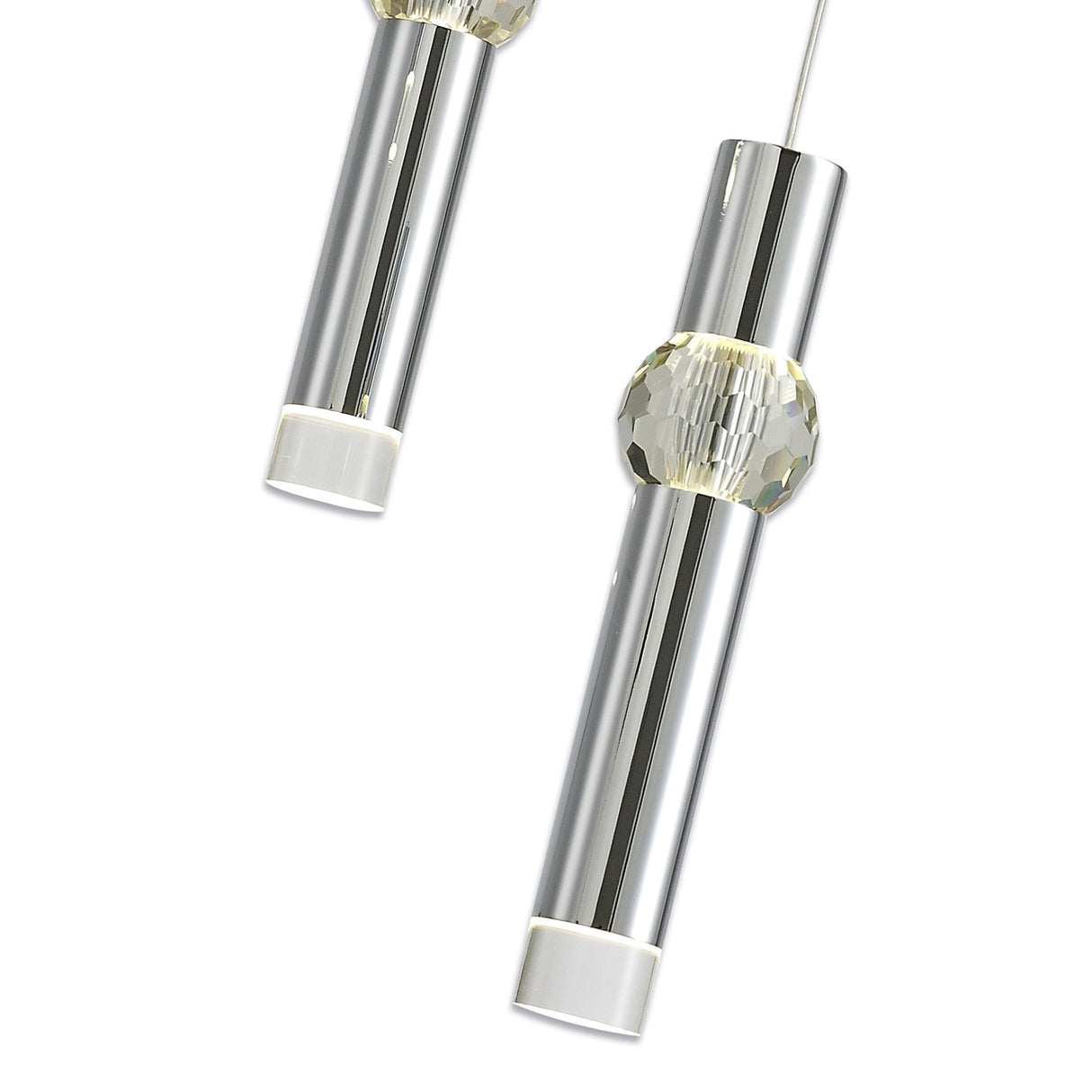 Elegant Triple Pendant Light in Polished Chrome with Clear/Frosted Shade, 3 x 5W LED, 3000K Warm White, 3-Year Warranty