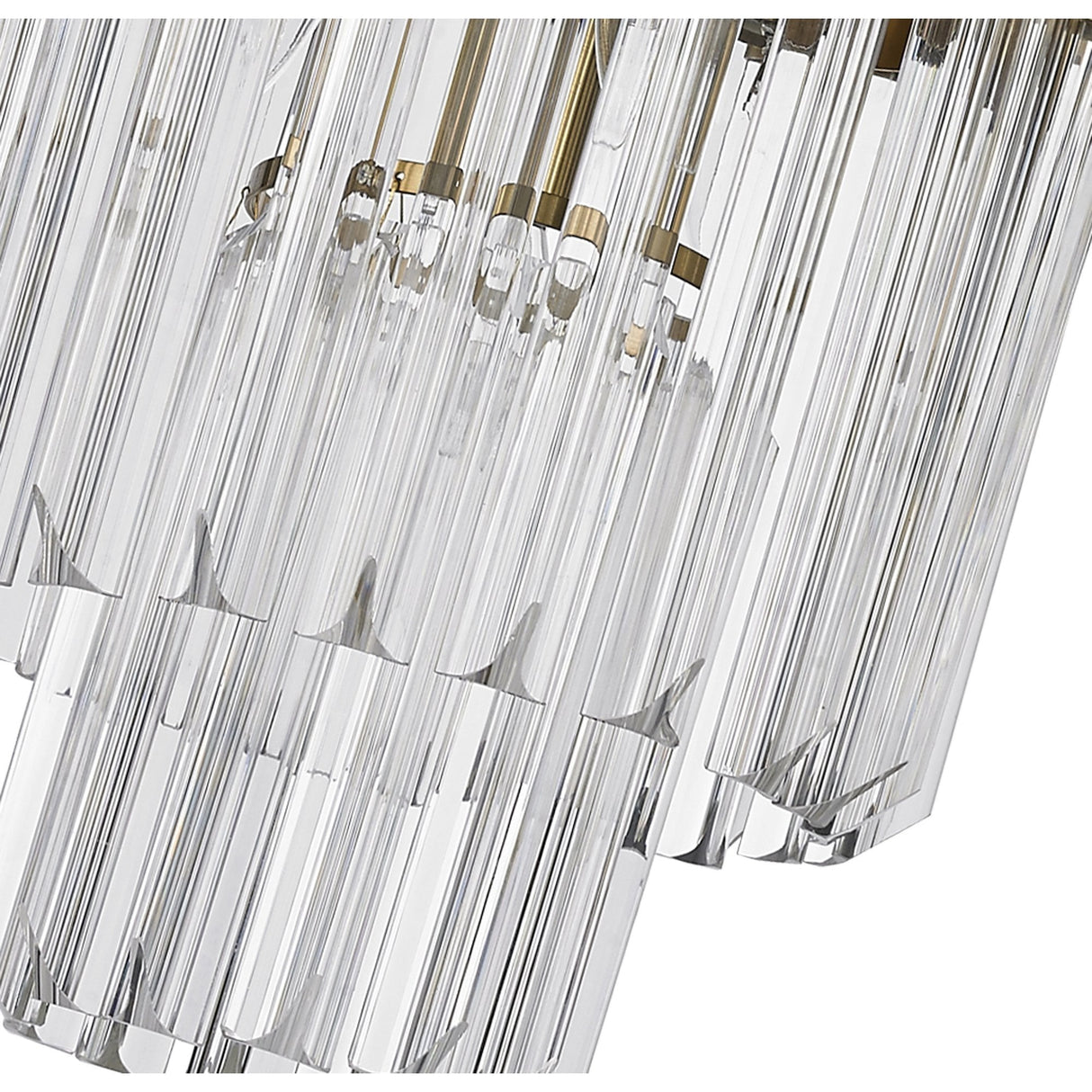 Elegant Brass and Glass 4-Light Pendant Chandelier